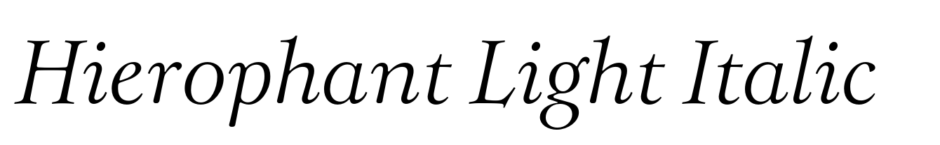 Hierophant Light Italic